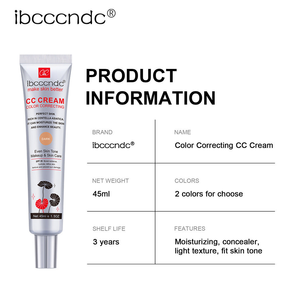 Moisturizing Correcting CC Cream Waterproof Anti-sweat Makeup Before Concealer