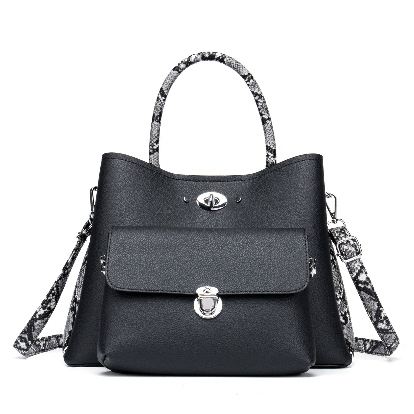 Snakeskin mother-in-law bag