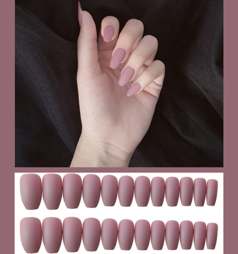 Frosted ballet fake nails (18 Colors) (x24)