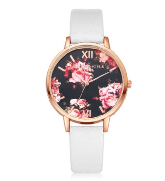 High Quality Fashion Leather Strap Rose Gold Women Watch Casual Love Heart Quartz Wrist Watch