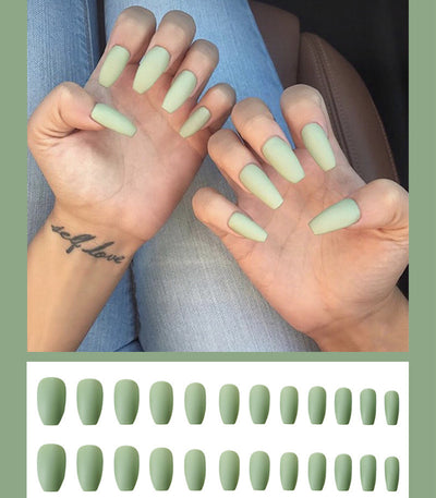 Frosted ballet fake nails (18 Colors) (x24)
