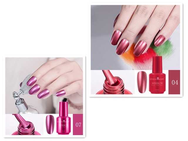 🌈✨ Mirror Chrome Nail Polish – High Shine Metallic Finish (30+ Colors, 8ml)