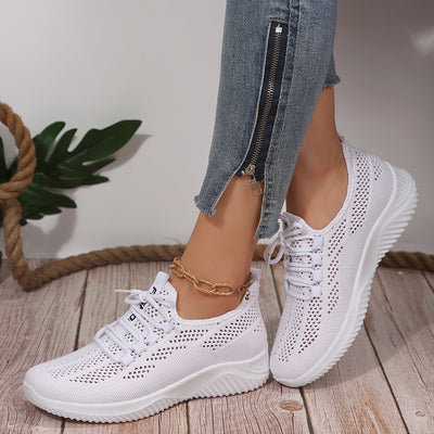 Plus Size Stylish And Lightweight Fly-kit Mesh Sports Casual Shoes