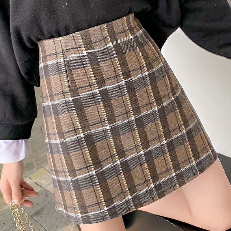 Mini Wool Skirt – Classic Plaid