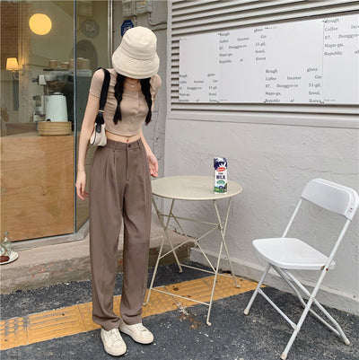 Crop top T-Shirt and Pants Set
