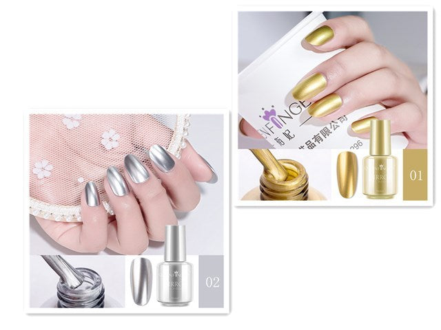 🌈✨ Mirror Chrome Nail Polish – High Shine Metallic Finish (30+ Colors, 8ml)
