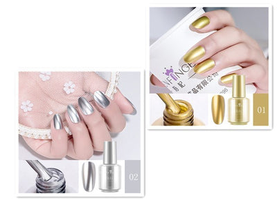 🌈✨ Mirror Chrome Nail Polish – High Shine Metallic Finish (30+ Colors, 8ml)