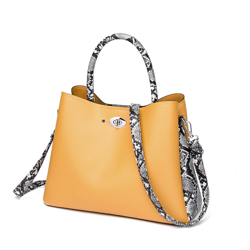 Snakeskin mother-in-law bag