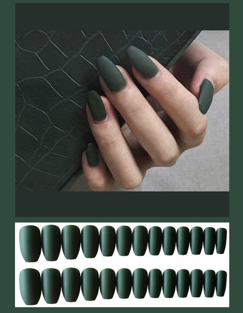 Frosted ballet fake nails (18 Colors) (x24)