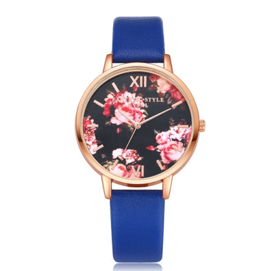 High Quality Fashion Leather Strap Rose Gold Women Watch Casual Love Heart Quartz Wrist Watch