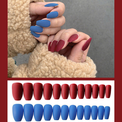 Frosted ballet fake nails (18 Colors) (x24)