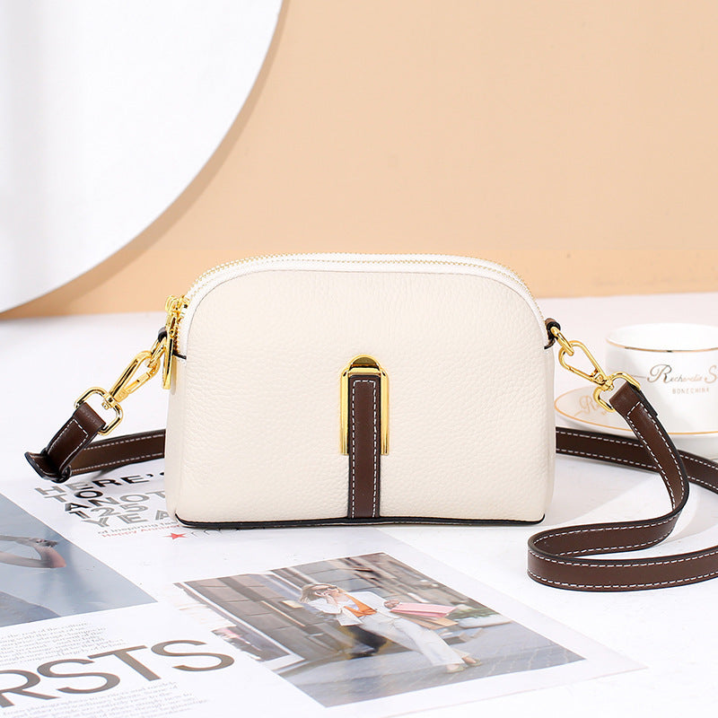 Layer Cowhide Large Capacity Square All-match Shoulder Bag