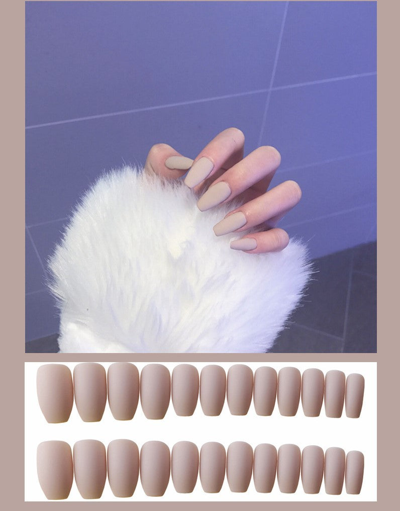 Frosted ballet fake nails (18 Colors) (x24)