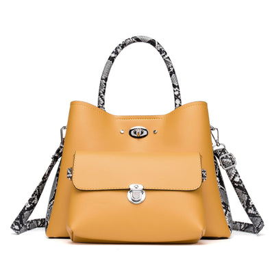 Snakeskin mother-in-law bag