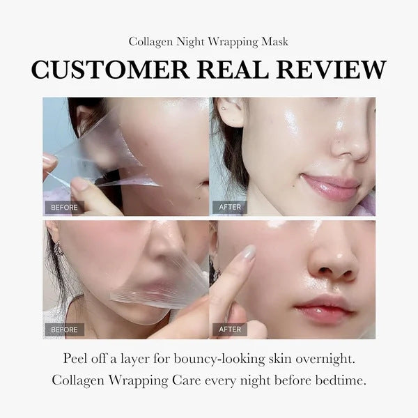 Night Face Mask Collagen Wrapping Natural Ingredients, Anti-wrinkle