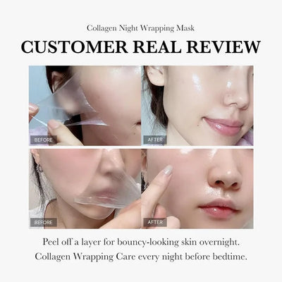Night Face Mask Collagen Wrapping Natural Ingredients, Anti-wrinkle