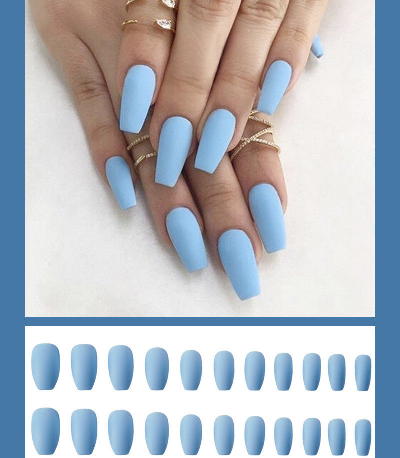 Frosted ballet fake nails (18 Colors) (x24)