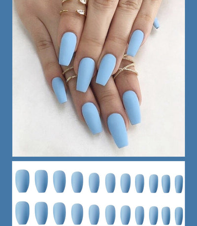 Frosted ballet fake nails (18 Colors) (x24)