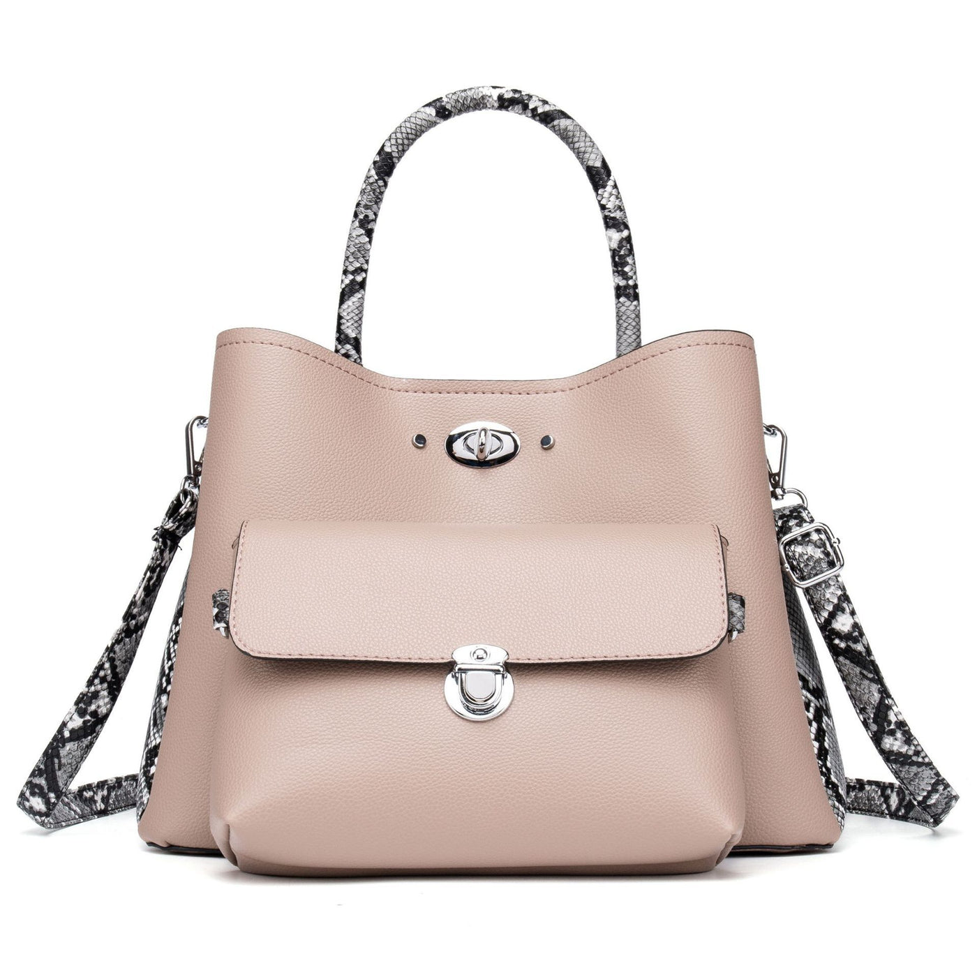 Snakeskin mother-in-law bag