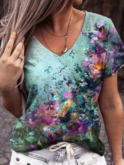 Casual Women's Commuter Elegant V-neck Short Sleeve