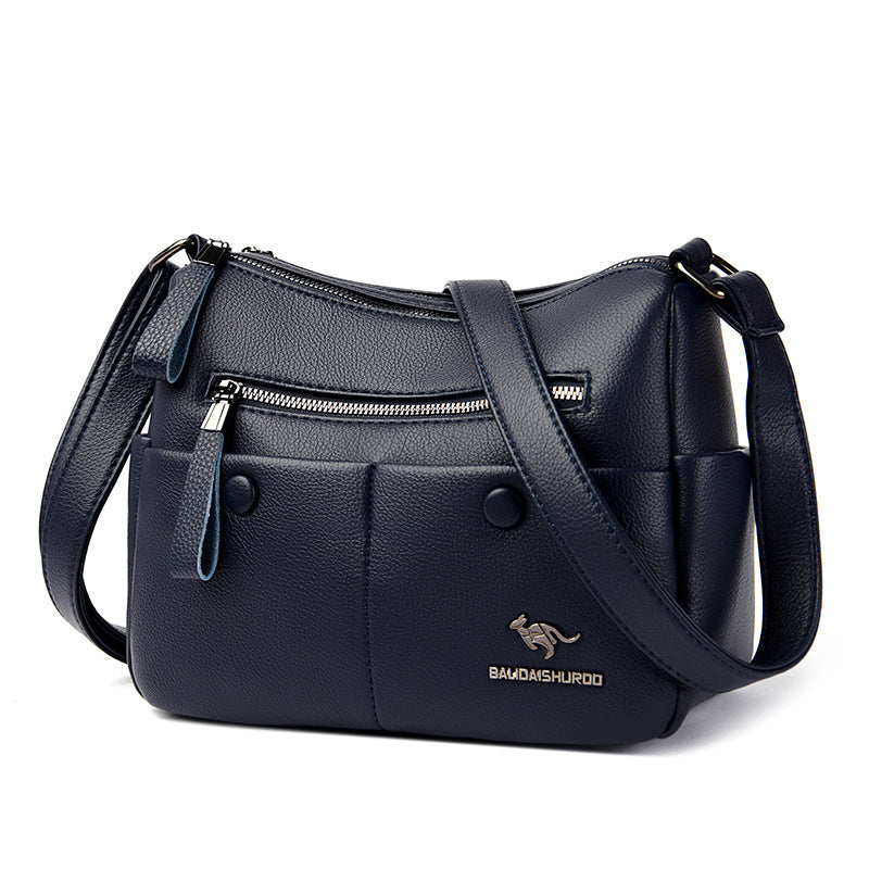 Mom Shoulder Simple All-matching Soft Leather Bag