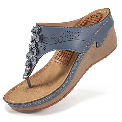 Women's High Heel Flip Flops – Non-Slip Thick Sole Sandals with Massage Insole