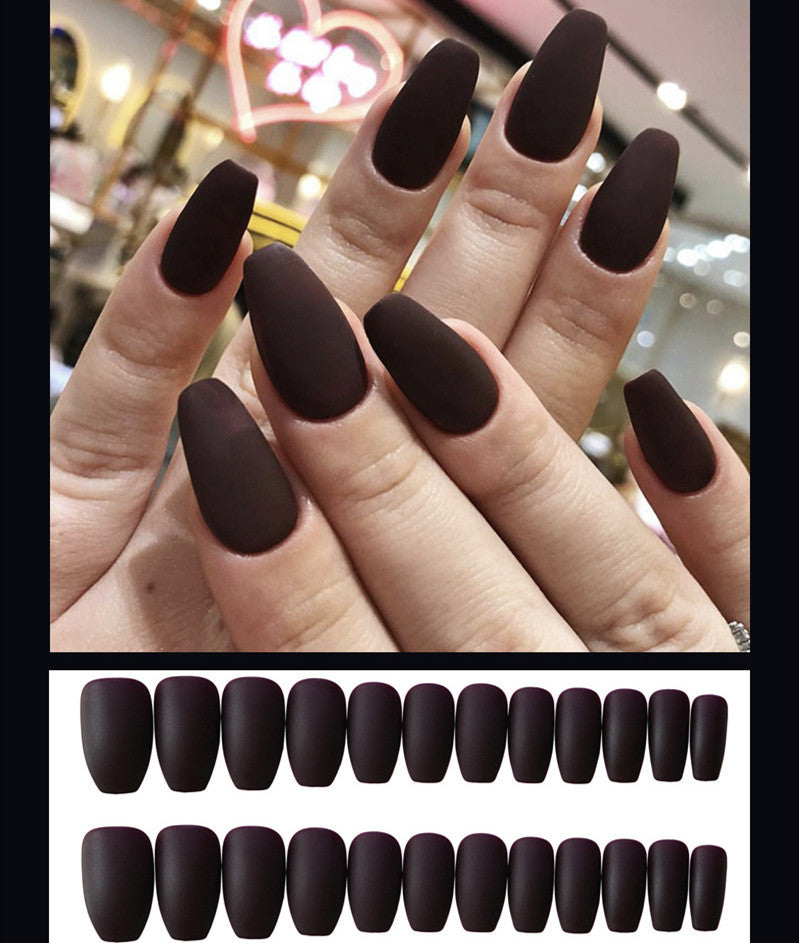 Frosted ballet fake nails (18 Colors) (x24)