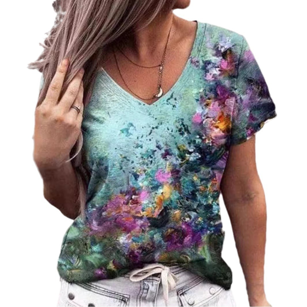 Casual Women's Commuter Elegant V-neck Short Sleeve