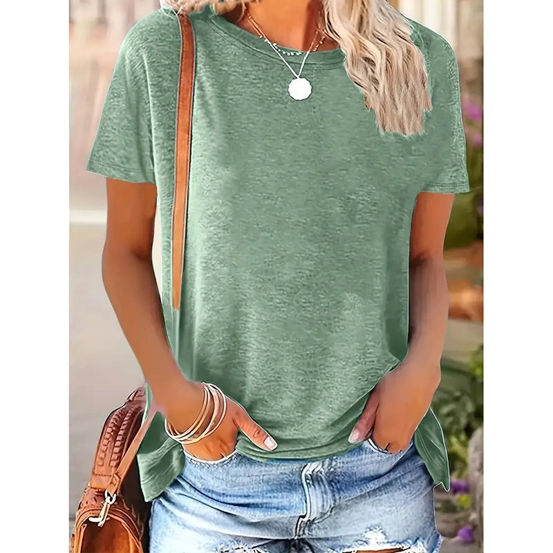 3 Pack Womens Tops Basic Summer Short Sleeve T Shirts Casual Loose Fit Tops