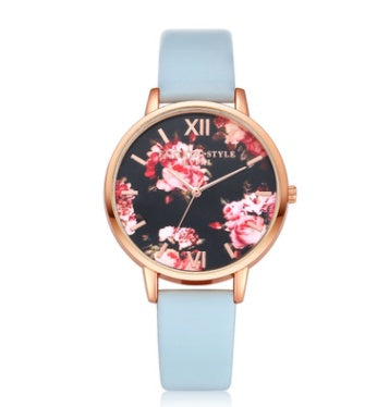 High Quality Fashion Leather Strap Rose Gold Women Watch Casual Love Heart Quartz Wrist Watch