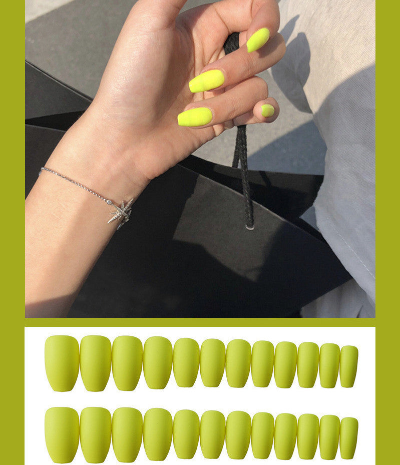 Frosted ballet fake nails (18 Colors) (x24)