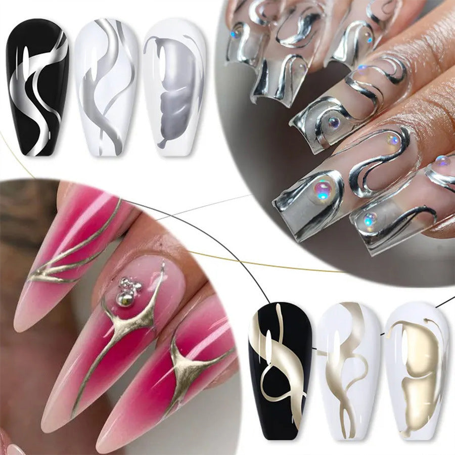 Line Pulling Nail Art Gel – Precision Striping Gel for Nail Designs (Multiple Colors)