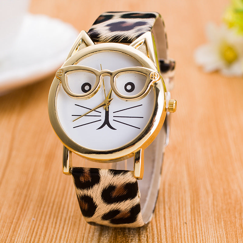 Lovely Cartoon Cat Watch