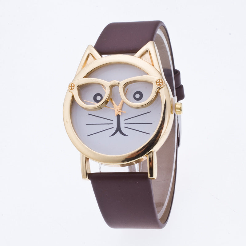 Lovely Cartoon Cat Watch
