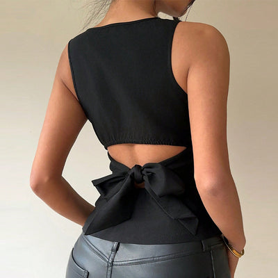Small Vest Stretch Sleeveless Slim Top For Women