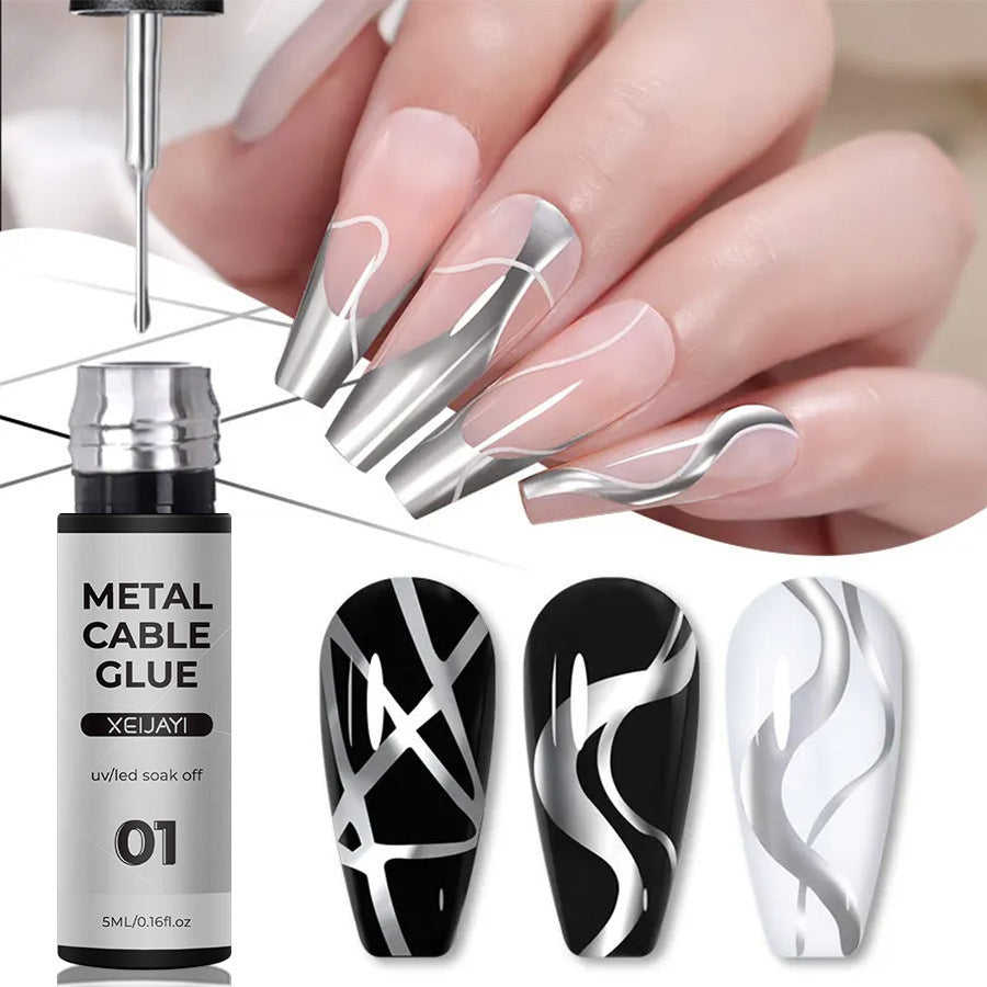 Line Pulling Nail Art Gel – Precision Striping Gel for Nail Designs (Multiple Colors)