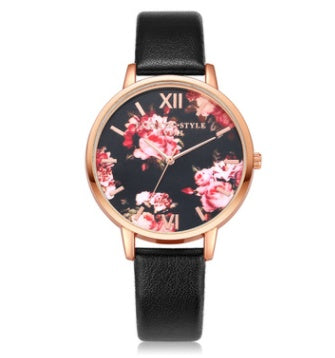 High Quality Fashion Leather Strap Rose Gold Women Watch Casual Love Heart Quartz Wrist Watch