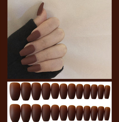 Frosted ballet fake nails (18 Colors) (x24)