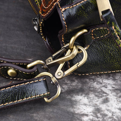 Genuine Leather Hand designed Rose Shoulder Bag For Women