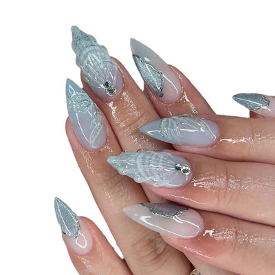 3D Three-dimensional Rhinestone Relief Fake Nails (30 styles) (x24)