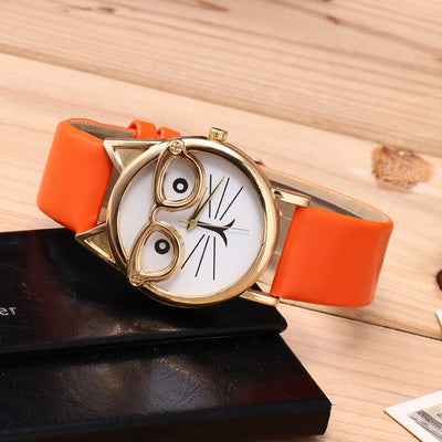 Lovely Cartoon Cat Watch