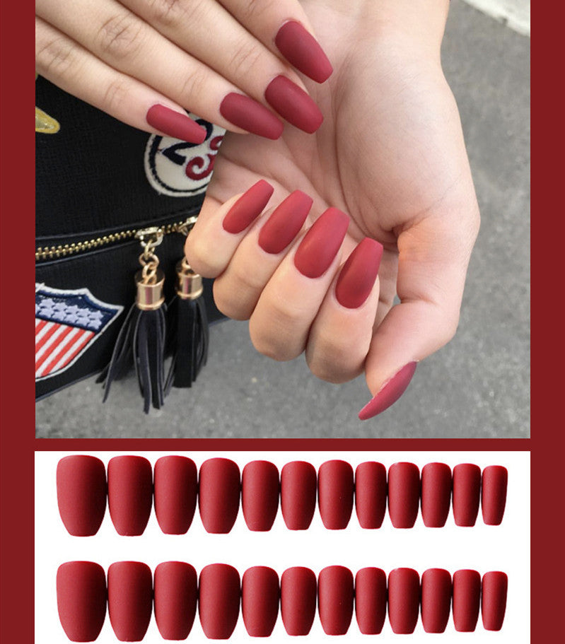 Frosted ballet fake nails (18 Colors) (x24)