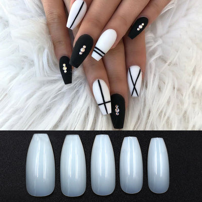 DIY with 500 transparent ballerina fake nails