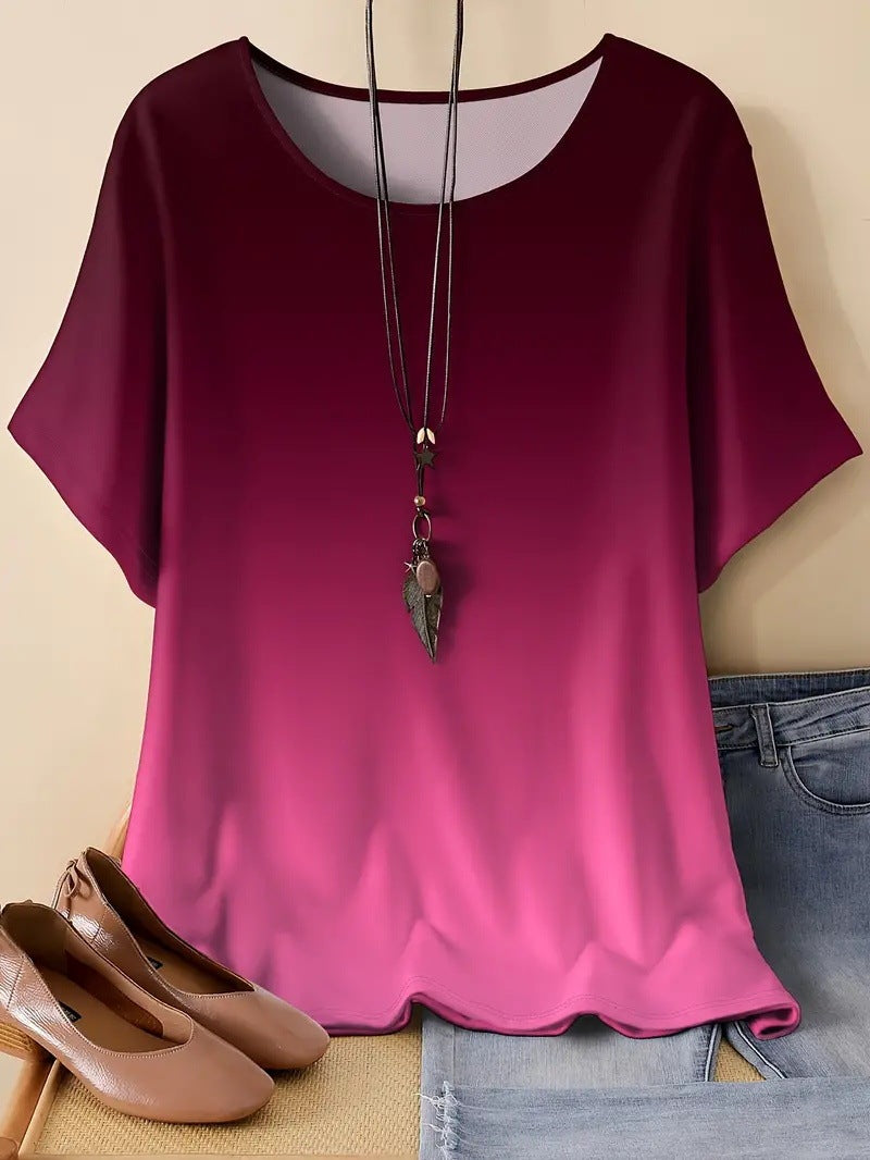 Casual Sports Loose Round Neck Short Sleeve Shirt (12 Colors)