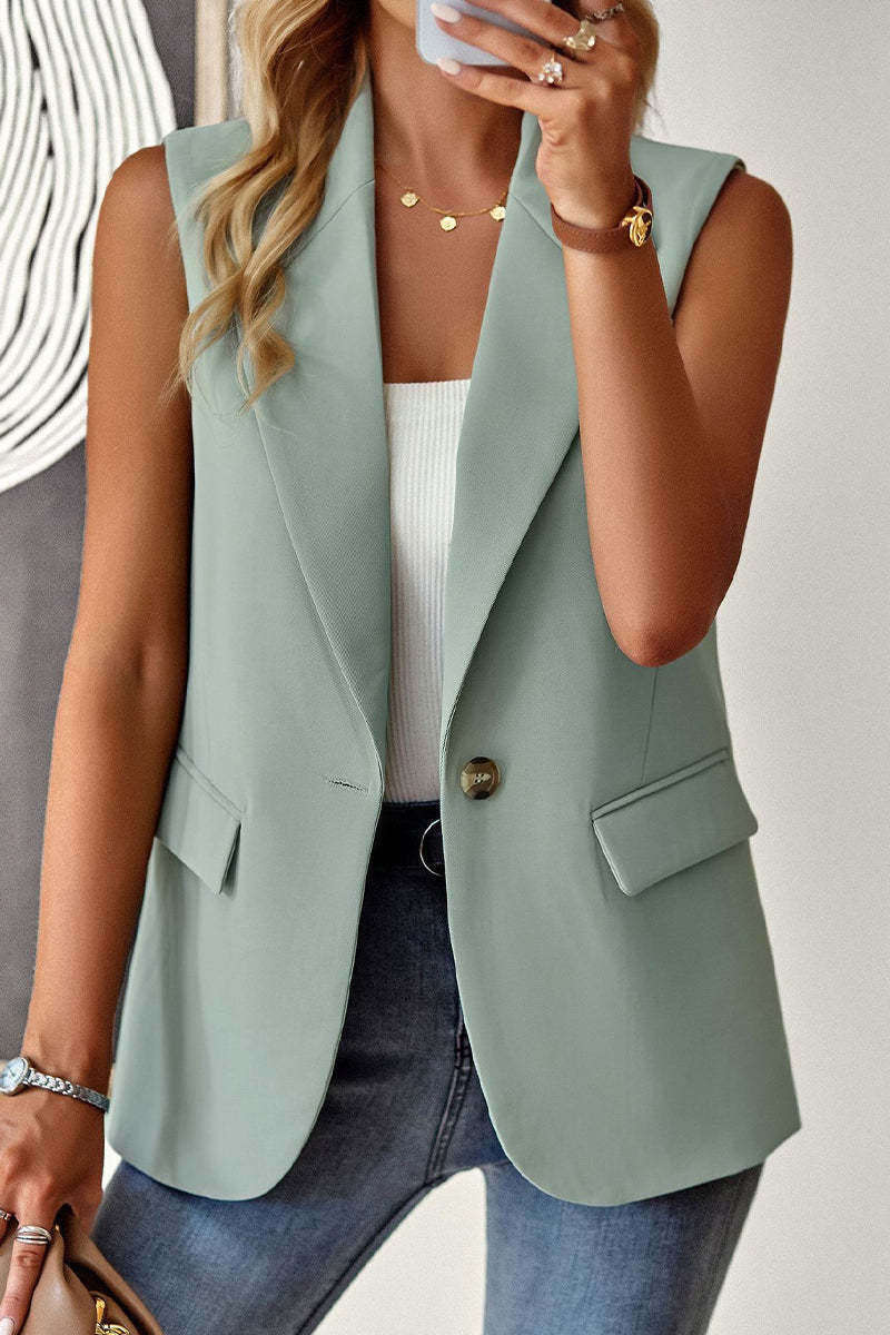 Sleeveless Solid Color Multicolor Cardigan Small Suit Jacket Ladies