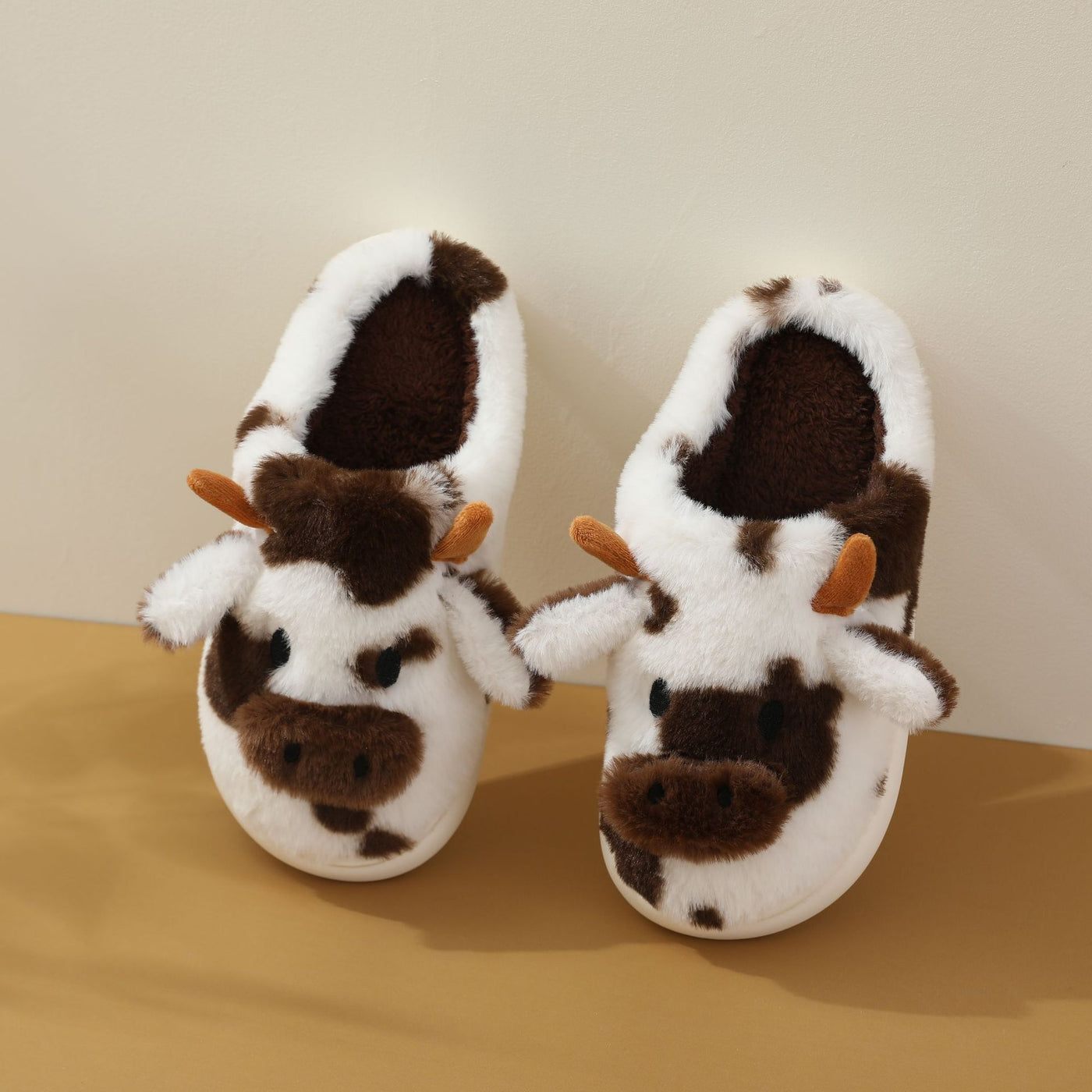 Thickened Non-slip Couple Outdoor Home Fur Cotton Slippers