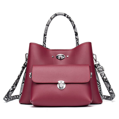 Snakeskin mother-in-law bag