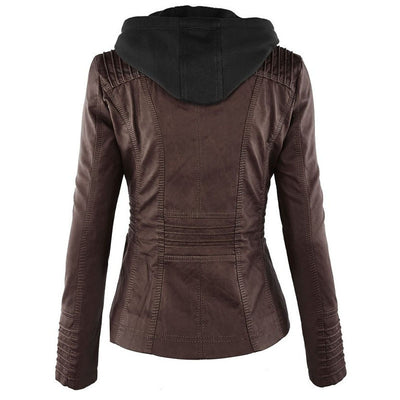 Fashion Detachable Hooded Jacket With Pockets
