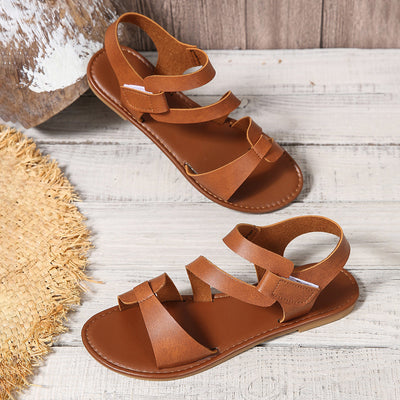Women's Shoes Color Matching Velcro Women's Flat Sandals