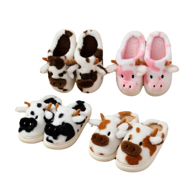 Thickened Non-slip Couple Outdoor Home Fur Cotton Slippers